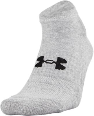 Under Armour Youth Charged Cotton 2.0 No Show Socks 6 Pack NEW - Youth Large 